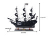 Black Pearl Pirate Ship Model Table Top Display Case