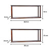 Brown Table Top Cruise Ship Model Wood Display Case