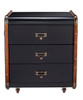 Stateroom Chest of Drawers Small Black Steamer Travel Trunk