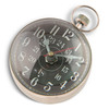 Pocket Travel Desk Clock Silver Finish Eye of Time Watch