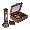 Marine Travelers Gift Box Sandtimer Polaris Compass Travel Magnifier