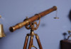Harbormaster Telescope Antiqued Finished Brass Wood Tripod