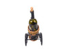 Asian Rickshaw Single Wine Bottle Holder Metal Display Oriental Decor