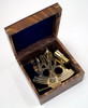 Nautical Solid Brass Sextant Case Marine Astrolabe