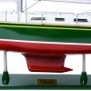 Omega 46 Sailboat Wood Sloop Model Yacht Fully Built