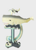 White Sperm Whale Sky Hook Teeter Totter Balance Toy