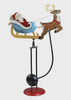 Santa Sleigh Christmas Sky Hook Tin Balance Folk Art Toy