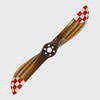 Propeller Laminated Mahogany Checkered Tips Airplane Aviation Decor
