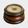 High Seas Brass Ship Compass Antiqued Mahogany Stand
