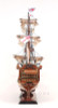 Painted HMS Victory British Navy Tall Ship Model Nelsons Flagship