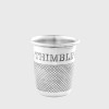 Thimble Shot Glasses Set of 2 Brass Silverplated Cup Thimble Shot Glasses Set of 2 Brass Silverplated Cup