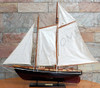 Painted America Yacht Wood Model Americas Cup Sailboat