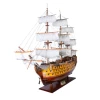 Painted HMS Victory Lord Nelsons Flagship Wooden Model
