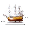 Painted HMS Victory Lord Nelsons Flagship Wooden Model