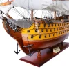 Painted HMS Victory Lord Nelsons Flagship Wooden Model