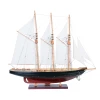 Painted Atlantic Yacht Topsail Gaff Rigged Schooner Model