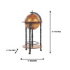 Old World Globe Wood Hidden Bar Cart
