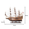 HMS Sovereign Seas Wooden Model Tall Sailing Ship