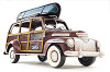 1947 Chevrolet Suburban Woody Metal Car Model