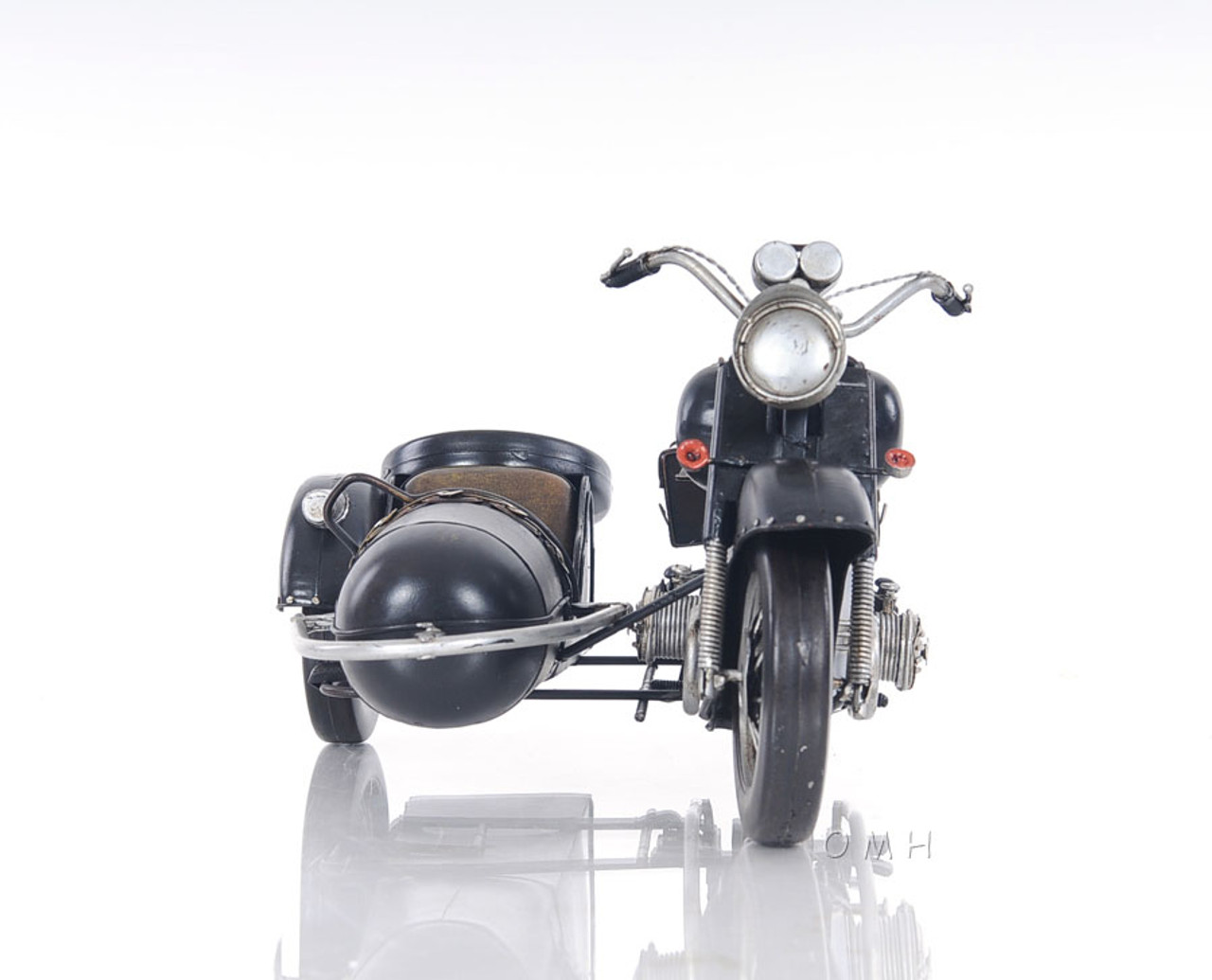 BMW 1930s Motorcycle w/ Sidecar Metal Model Decor