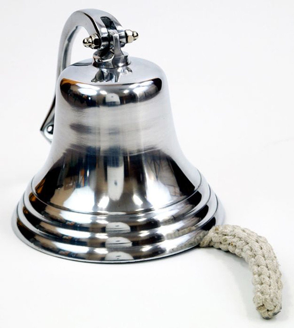 Chrome Finish Ship's Bell 7" Solid Aluminum Nautical Wall Decor
