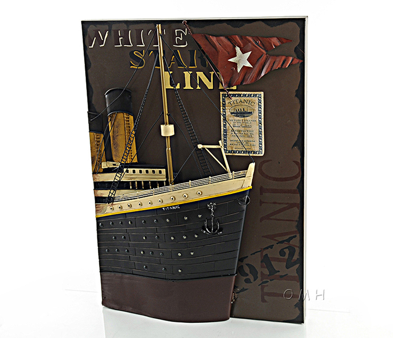 RMS Titanic Bow 3D Model Painting White Star