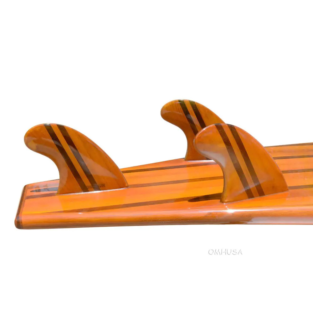 Cedar Wooden Surfboard 6'3 Shortboard Hollow Epoxy Fiberglass Tri