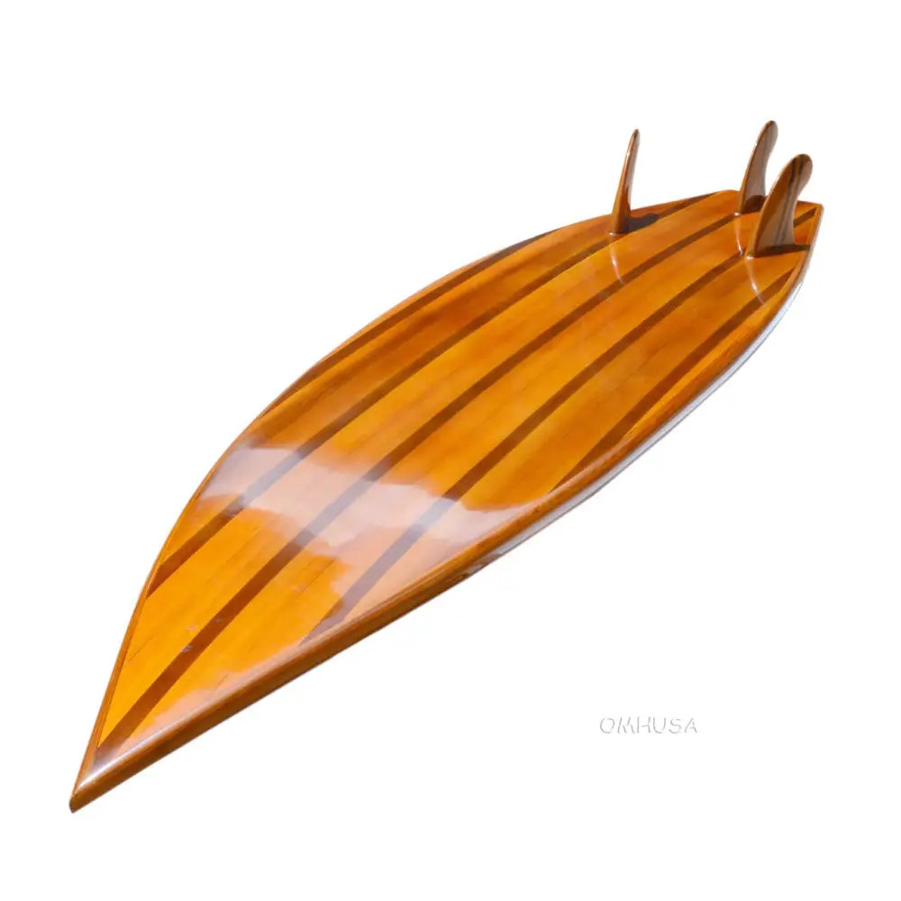 Cedar Wooden Surfboard 6'3 Shortboard Hollow Epoxy Fiberglass Tri
