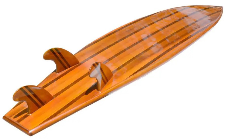 Cedar Wooden Surfboard 6'3 Shortboard Hollow Epoxy Fiberglass Tri