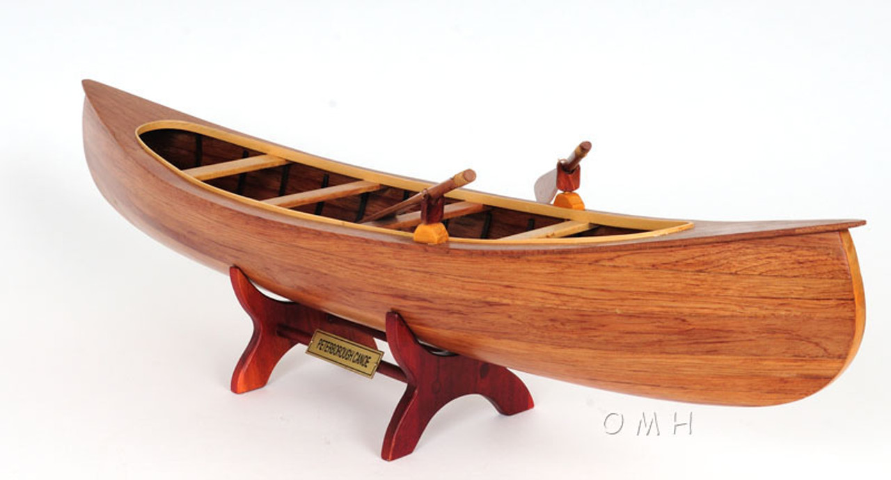 Canadian Peterborough Canoe Wooden Model Built Boat
