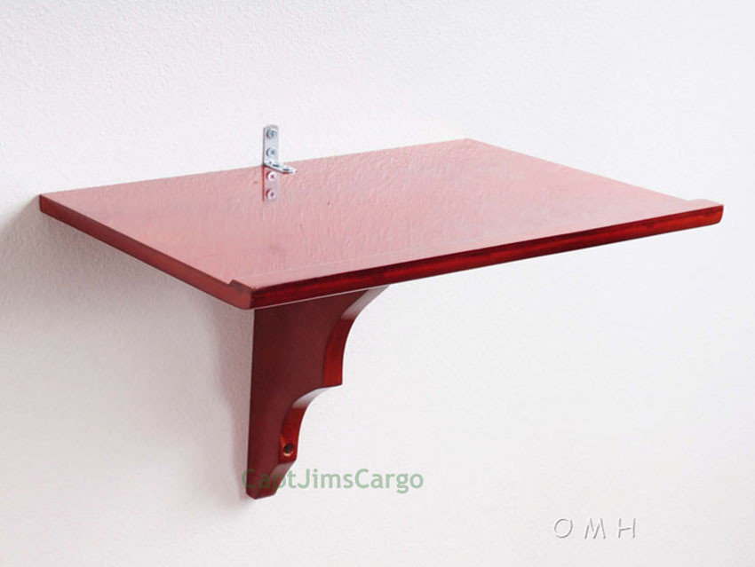 Wall Mount Display Shelf Wood 14" Tall Ship Sailboat Models CaptJimsCargo