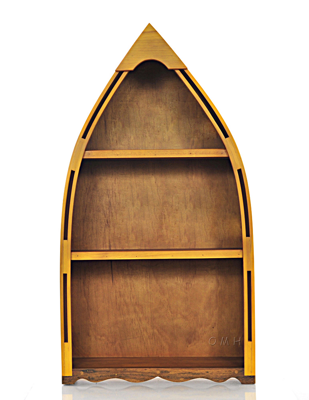 Small Row Boat Shaped Canoe Bookcase Bookshelf 34 Cedar Wood