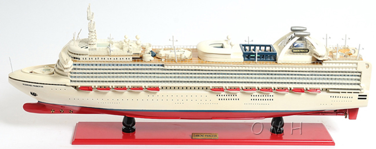 Diamond Princess Wooden Model Ocean Liner