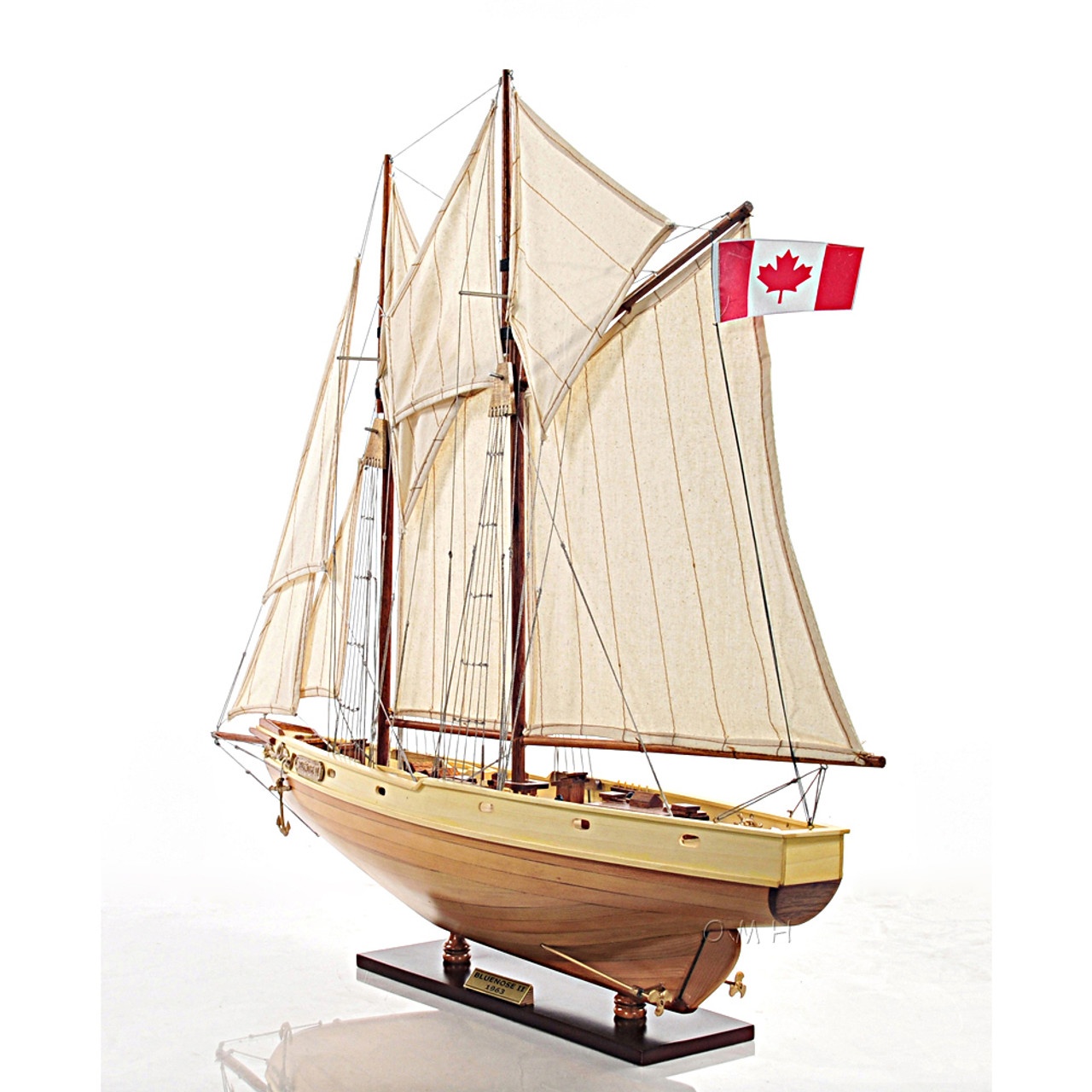 Schooner Bluenose Wooden Ship Model Fully Rigged