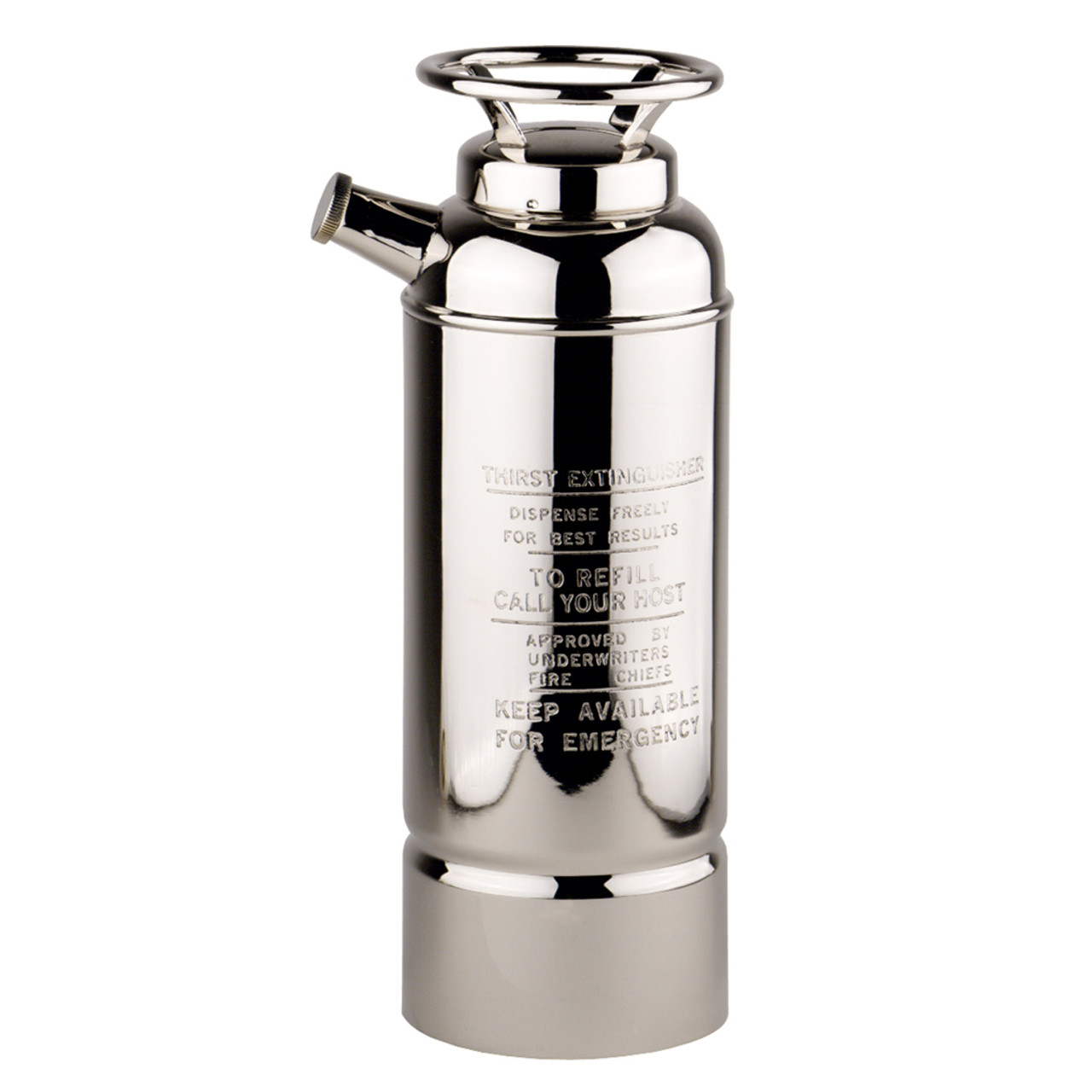 Fire Extinguisher Cocktail Shaker Nickel Brass Barware