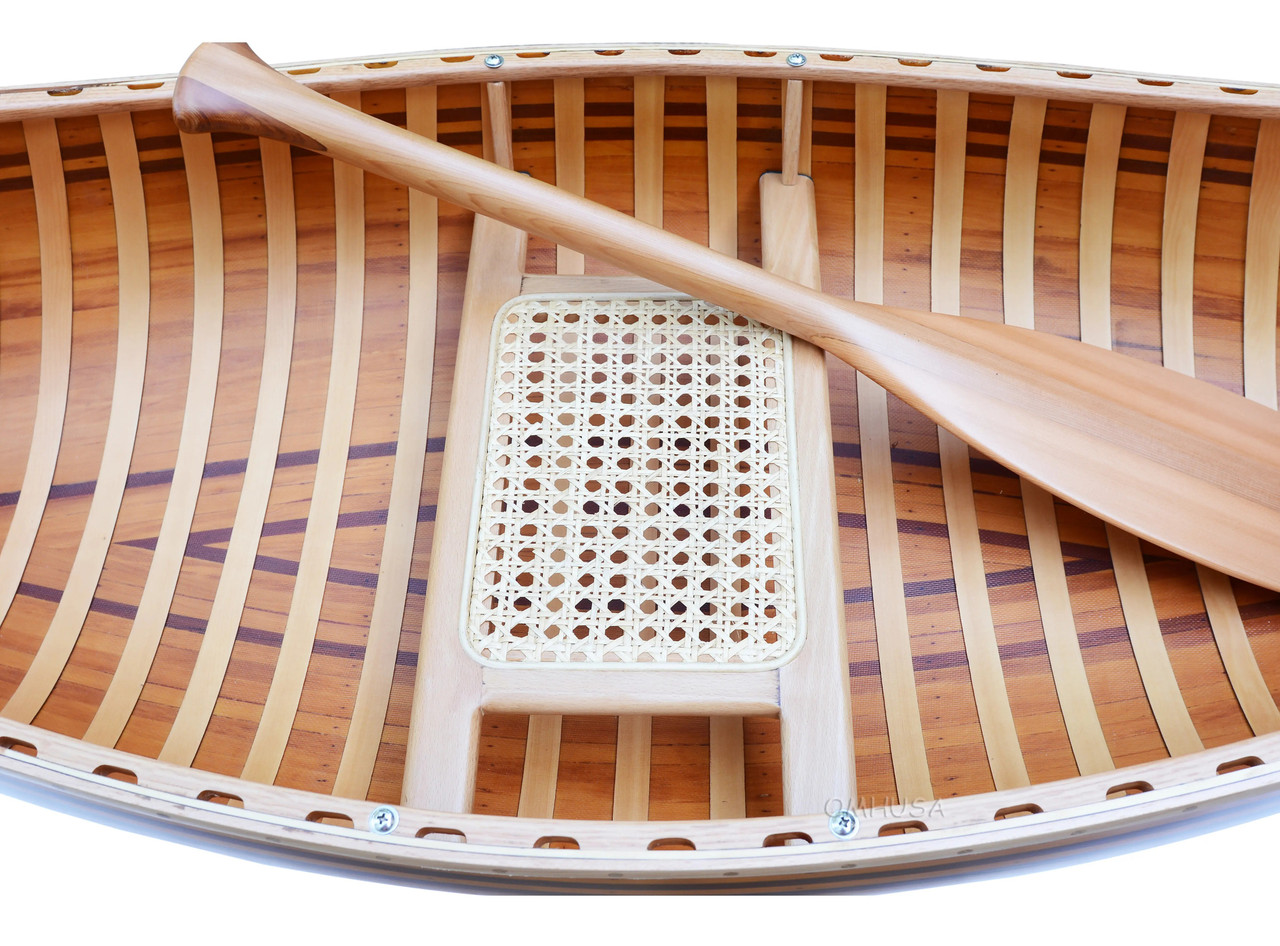 Display Cedar Strip Built Canoe Wooden Model