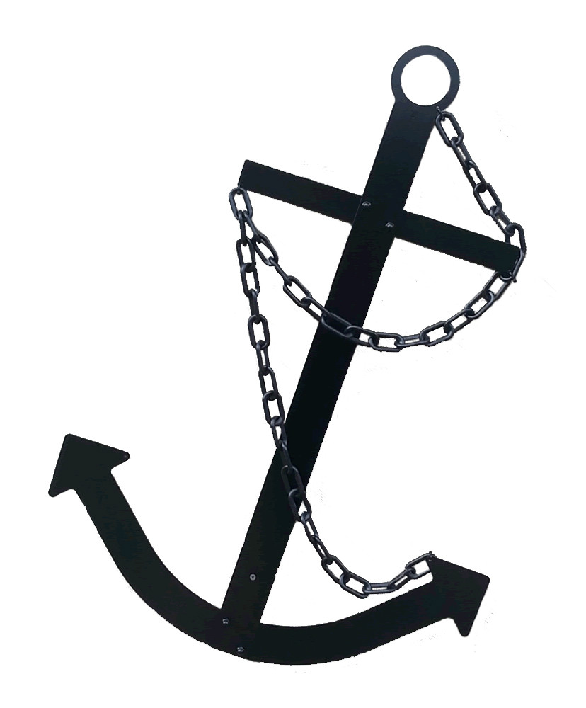 Metal Navy Ship's Anchor Black 14" Nautical Wall Decor Made USA