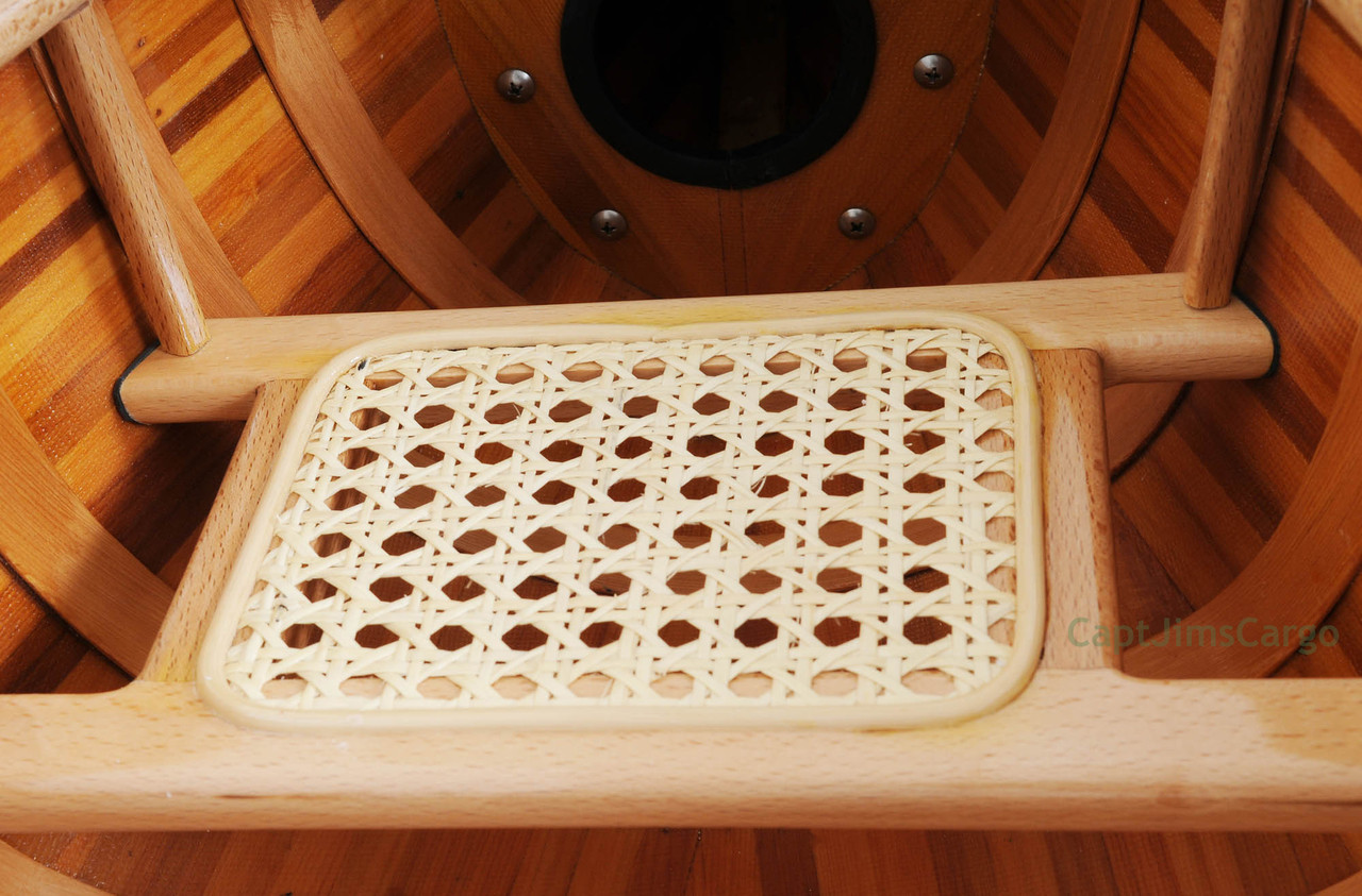 Canoe Coffee Table Glass Top 59" Cedar Wood Strip Built Boat Decor