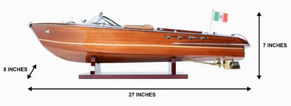 Riva Aquarama Speed Boat Wooden Scale Model 27