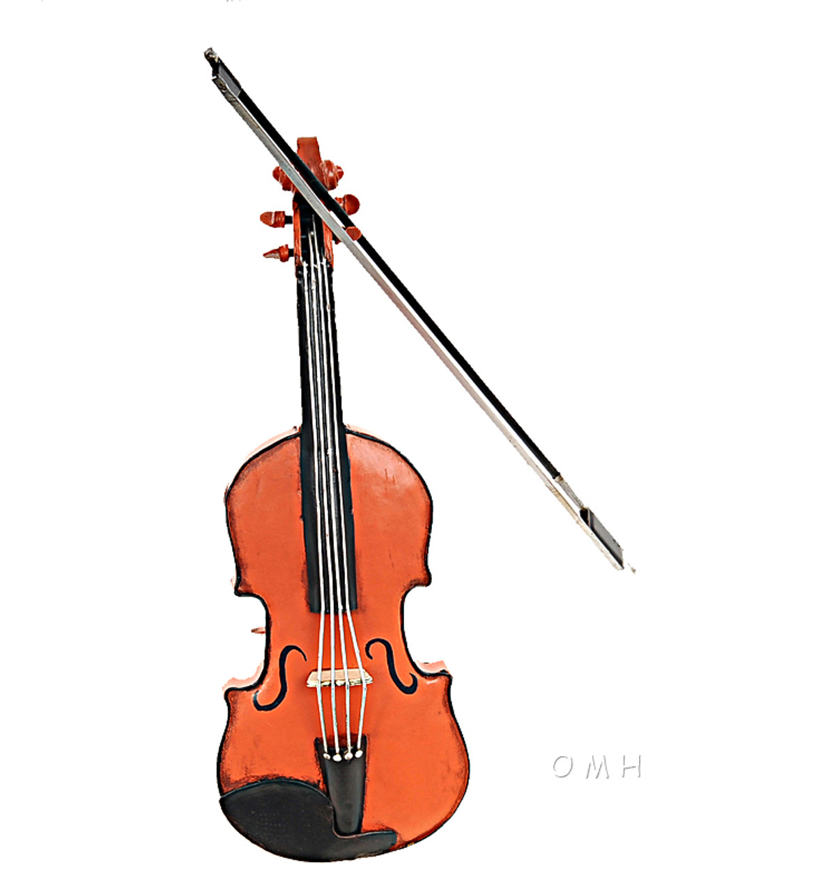 Violin Fiddle Metal Scale Model Music Instrument Centerpiece