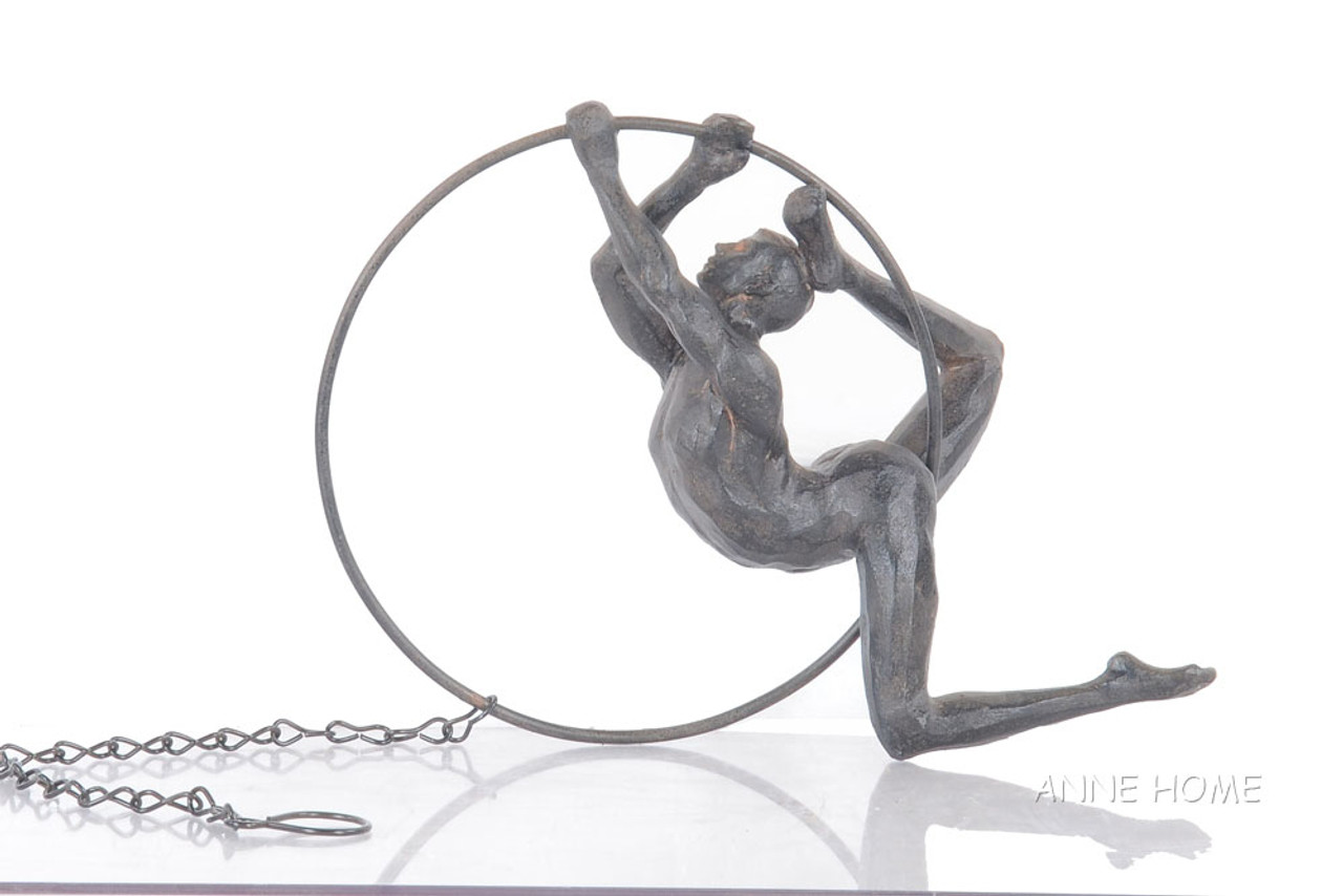 Nude Male Athlete Figure Sculpture Figurine Gymnast