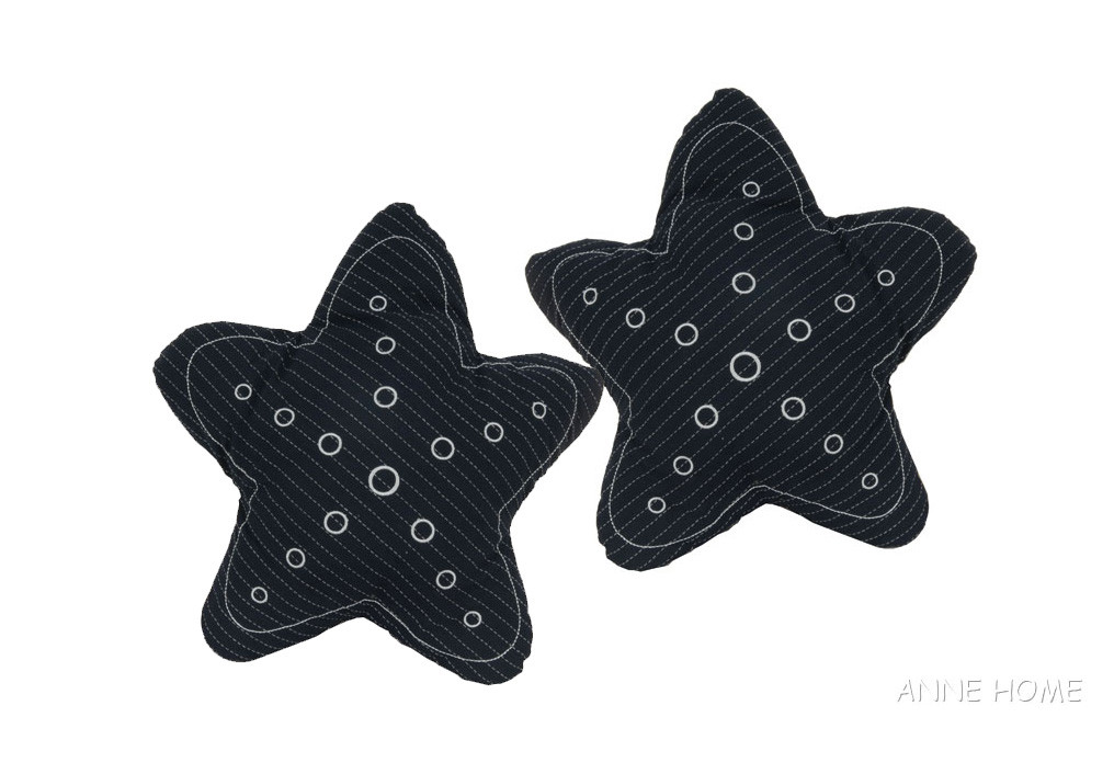 Navy Blue Starfish Shaped Throw Pillows 12 Set Of 2 Coastal Decor