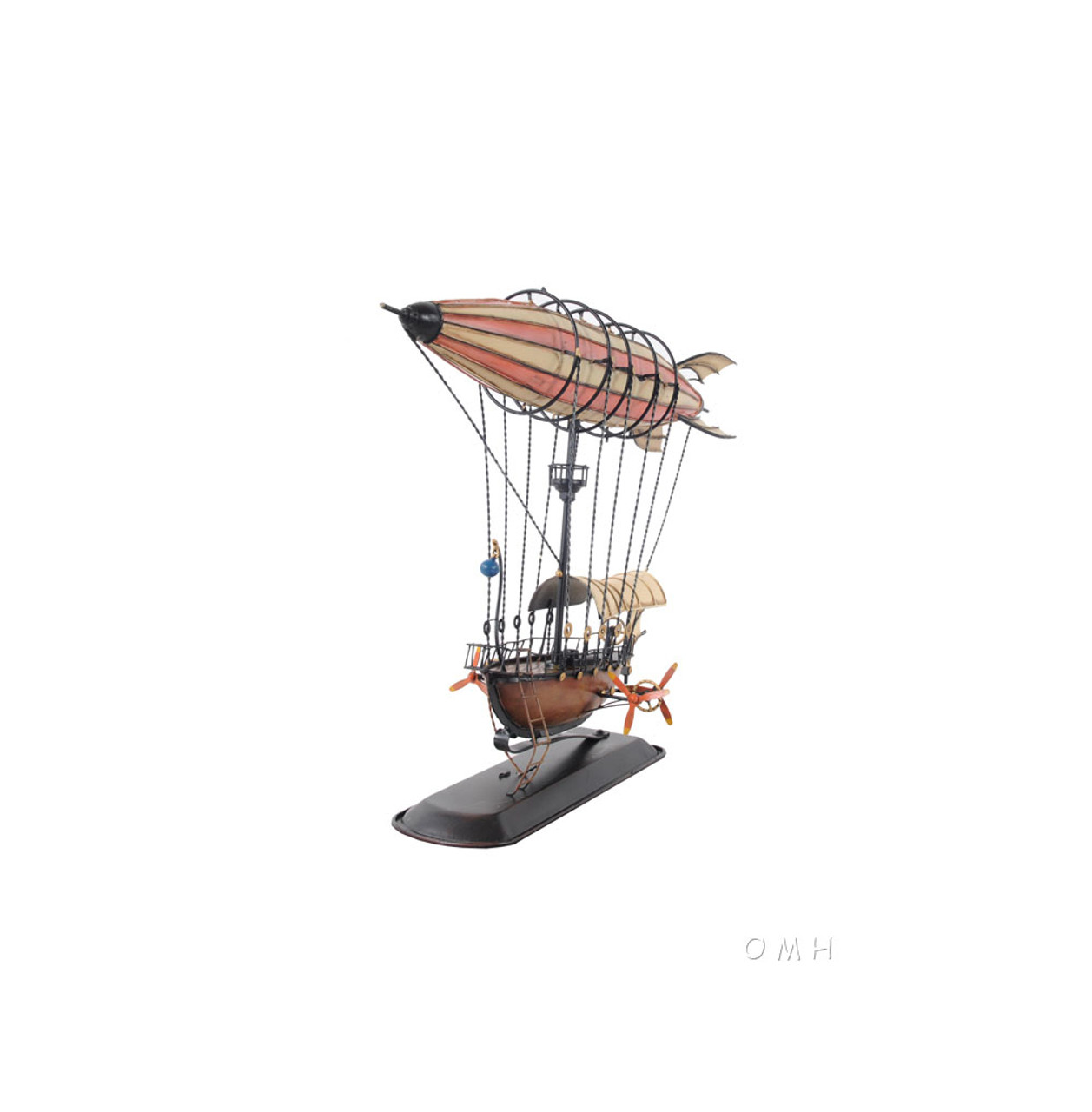 Steampunk Airship 3D Model Blimp Metal Hot Air Balloon 14