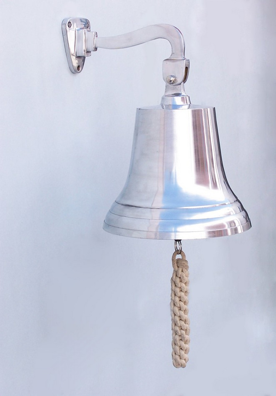 Chrome Plated Solid Aluminum Bell Nautical Wall Decor