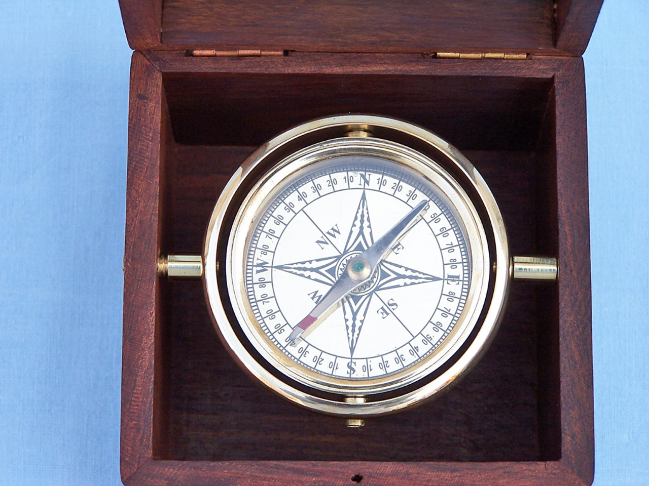 Brass Lifeboat Gimbaled Ship's Compass 5