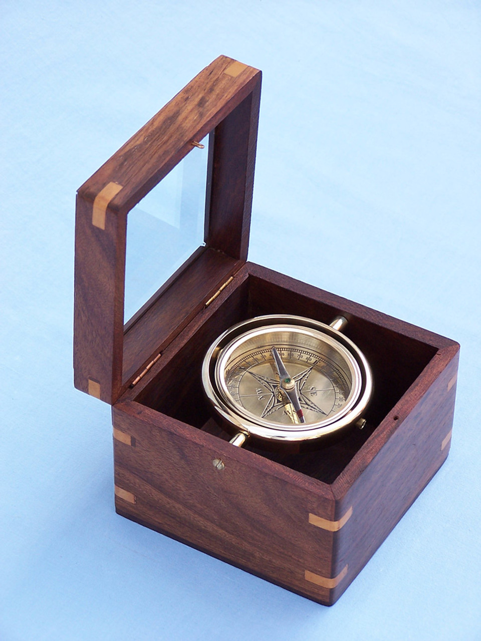 Brass Lifeboat Gimbaled Ship's Compass 5