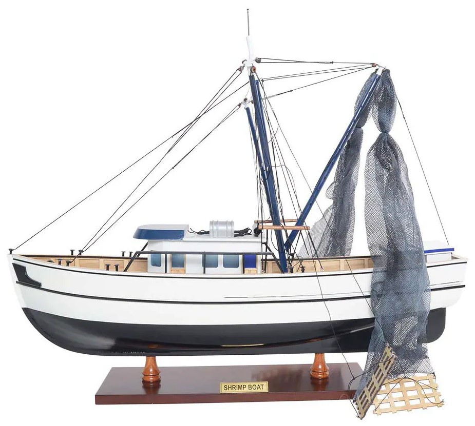 Gulf Shrimp Trawler Louisiana Fishing Work Boat Model