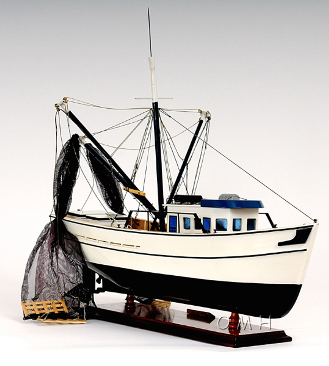 Gulf Shrimp Trawler Boat Wooden Fishing Model
