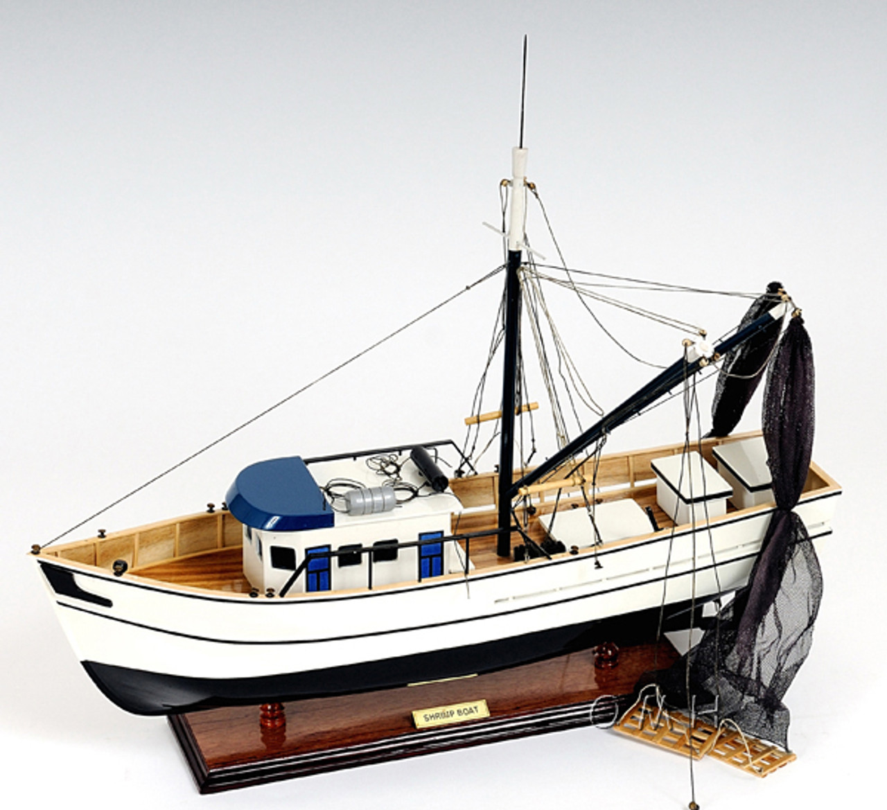 Gulf Shrimp Trawler Louisiana Work Boat Wooden Fishing Model 25