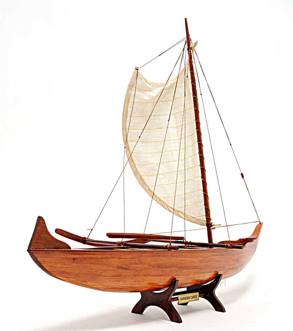 Hawaiian Outrigger Canoe キット Hawaiian Outrigger Canoe Wooden Model Kit